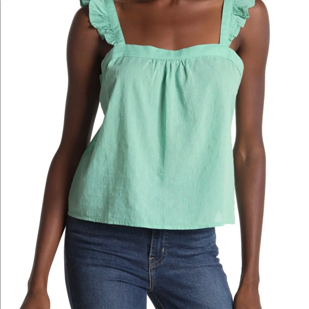 Abound Ruffle Swiss Dot Tank Top